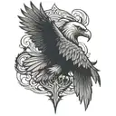 eagle wings tattoo design idea
