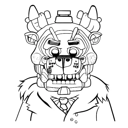 five nights at freddy foxy tattoo design idea
