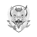 tropical rainforest with jungle animals and mountains tattoo design idea