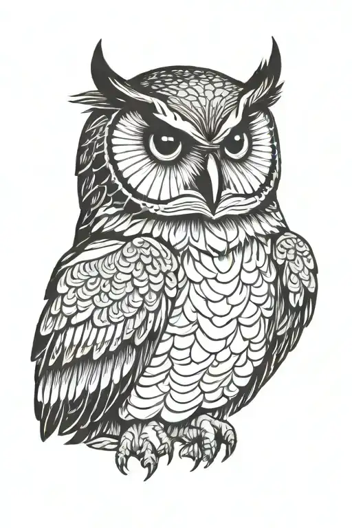 Owl tattoo design idea
