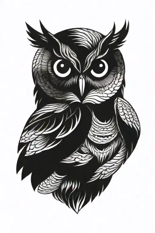 Owl tattoo design idea