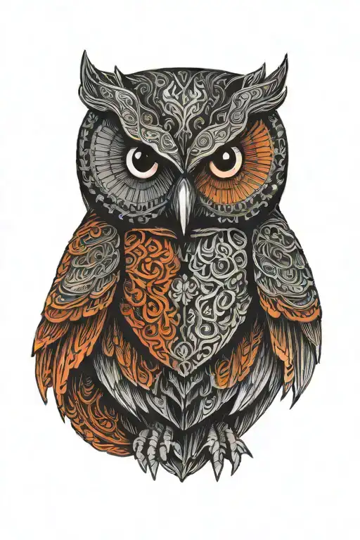 Owl tattoo design idea