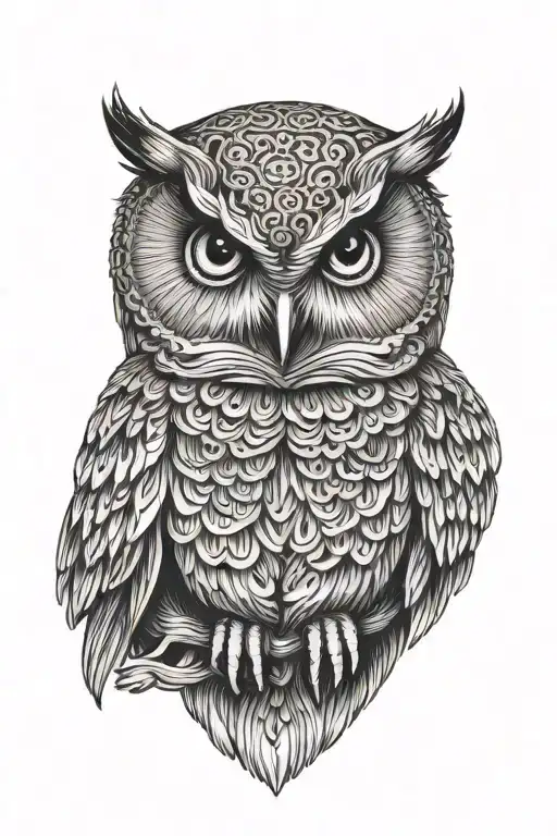 Owl tattoo design idea
