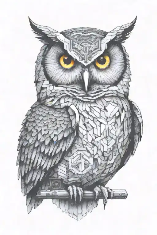 Owl tattoo design idea