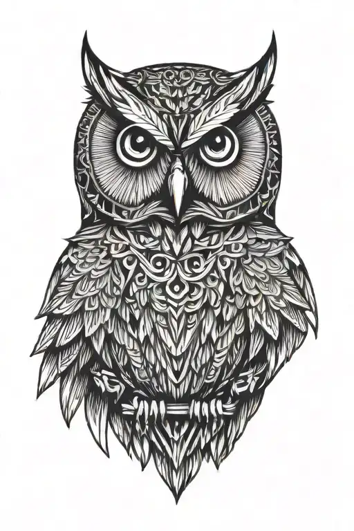 Owl tattoo design idea