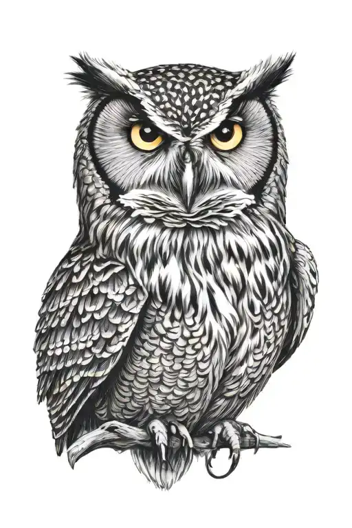 Owl tattoo design idea