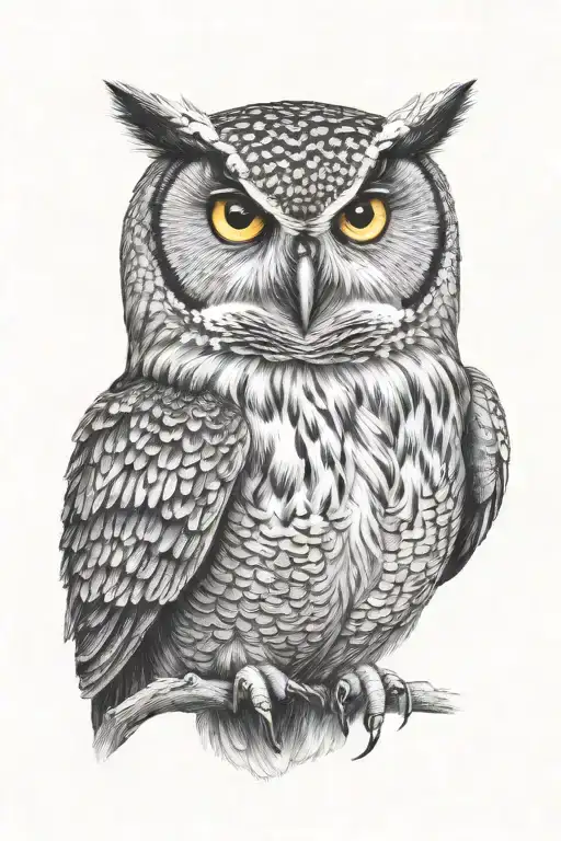 Owl tattoo design idea