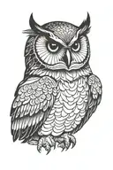 Owl tattoo design idea