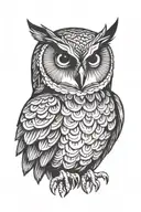 Owl tattoo design idea