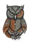Owl tattoo design idea