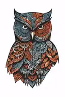 Owl tattoo design idea