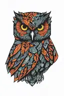 Owl tattoo design idea
