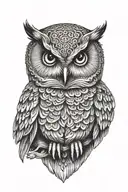 Owl tattoo design idea