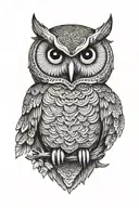 Owl tattoo design idea