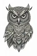 Owl tattoo design idea