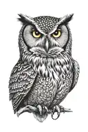 Owl tattoo design idea