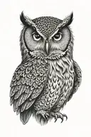 Owl tattoo design idea
