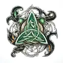 celtic trinity knot tattoo design idea