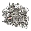 city tattoo design idea