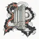skyscraper tattoo design idea