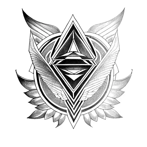 Valknut Symbol lotus Flower garuda prime tattoo design idea