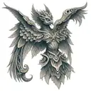 Garuda wings spread tattoo design idea