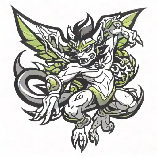 For a shiny Passimian tattoo idea, consider depicting the character in an action pose, emphasizing its vibrant colors—si tattoo design idea
