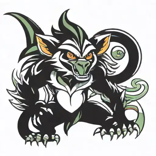 For a shiny Passimian tattoo idea, consider depicting the character in an action pose, emphasizing its vibrant colors—si tattoo design idea