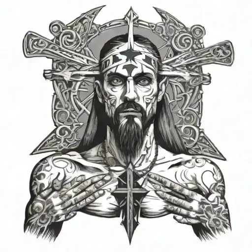 Kkk member crucify  tattoo design idea