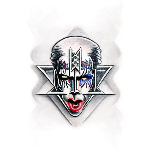 kiss band tattoo design idea