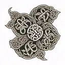 Celtic knots in arm bands one tattoo design idea