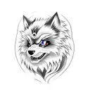 Arcanine Pokémon head angry tattoo design idea