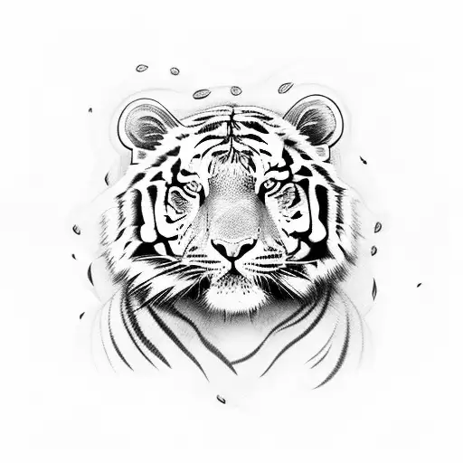 eyes of tiger tattoo design idea
