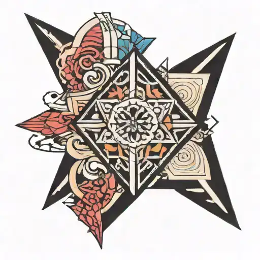 geometric stoicism tattoo design idea