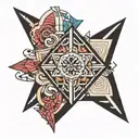 geometric stoicism tattoo design idea