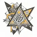 geometric stoicism tattoo design idea