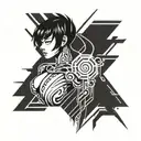ghost in a shell tattoo design idea