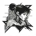 ghost in a shell tattoo design idea