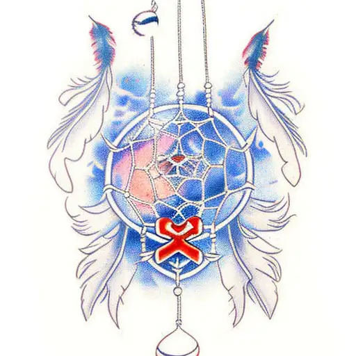 Fox dream catcher  tattoo design idea