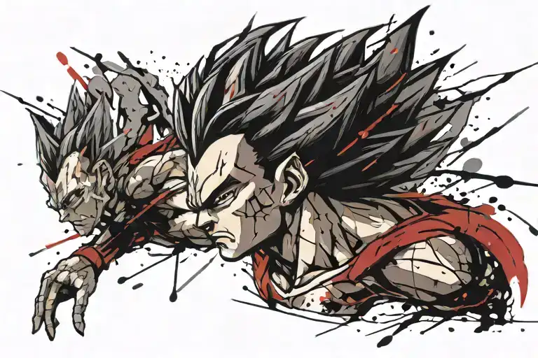 Vegeta tattoo design idea