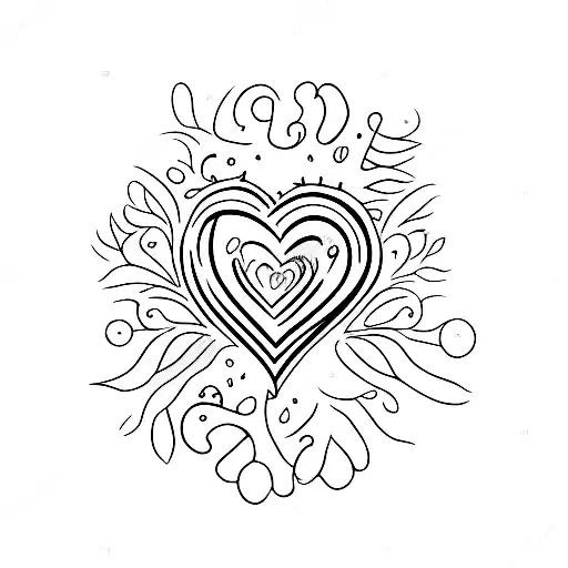 small heart with a c and xo worked into the heart tattoo design idea
