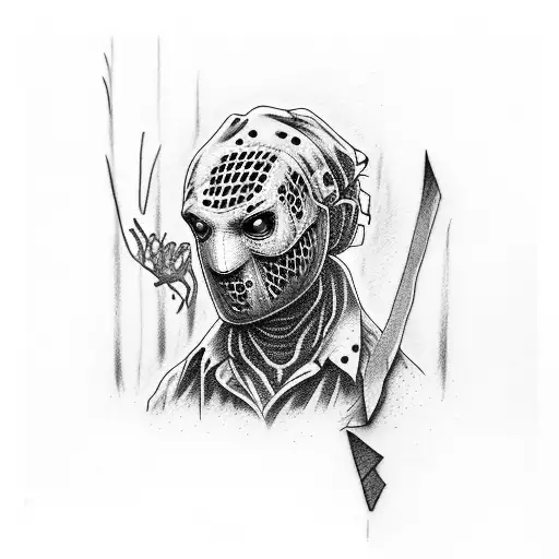 jason vorhees and freddy krueger tattoo design idea