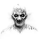 freddy krueger vs scream vs jason  tattoo design idea