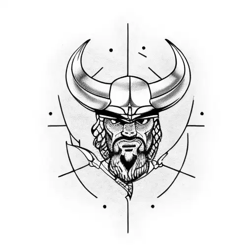 Geometric 'Minnesota Vikings' Tattoo Idea - BlackInk