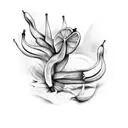 Banana tree plant tattoo design idea