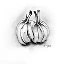 Banana tree plant tattoo design idea