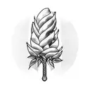 a banana tree tattoo design idea