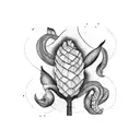 a banana tree tattoo design idea