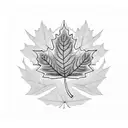 Maple Leaf tattoo design idea