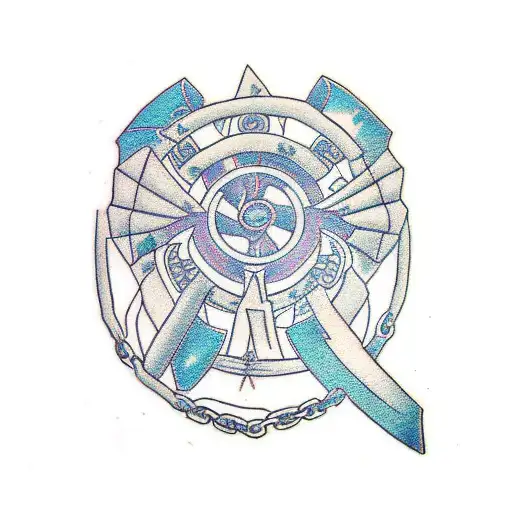 chain of kurapika hunter x hunter tattoo design idea